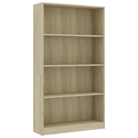 Libreria 4 Ripiani Rovere Sonoma 80x24x142 cm Legno Multistrato