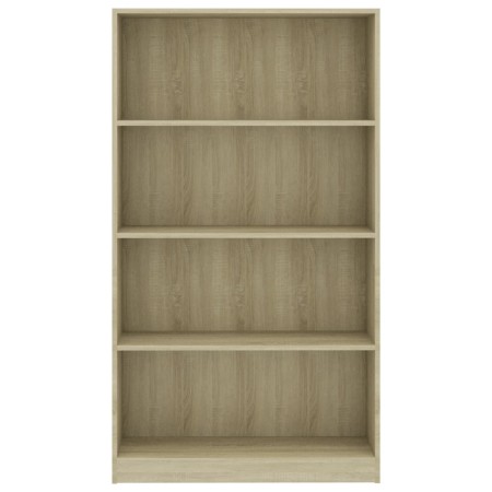 Libreria 4 Ripiani Rovere Sonoma 80x24x142 cm Legno Multistrato