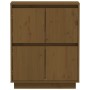 Credenza Marrone Miele 60x34x75 cm in Legno Massello di Pino