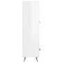 Credenza Bianco Lucido 69,5x31x115 cm in Legno Multistrato