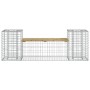 Panca da Giardino Design Gabbione 183x41x60,5cm Pino Impregnato