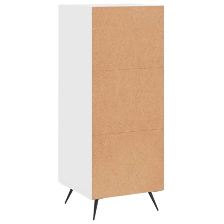 Credenza Bianco Lucido 34,5x34x90 cm in Legno Multistrato