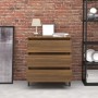 Credenza Rovere Marrone 60x35x69 cm in Legno Multistrato