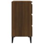 Credenza Rovere Marrone 60x35x69 cm in Legno Multistrato