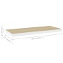 Scaffali a Parete 4 pz Rovere e Bianco 80x23,5x3,8 cm in MDF