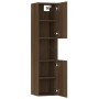 Mobile da Bagno Rovere Marrone 30x30x130cm in Legno Multistrato