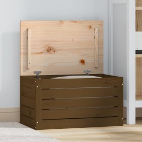 Contenitore Portaoggetti Miele 59,5x36,5x33cm Massello di Pino