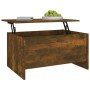 Tavolino Salotto Rovere Fumo 80x55,5x41,5 cm Legno Multistrato