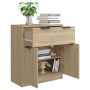 Credenza Rovere Sonoma 60x30x70 cm in Legno Multistrato