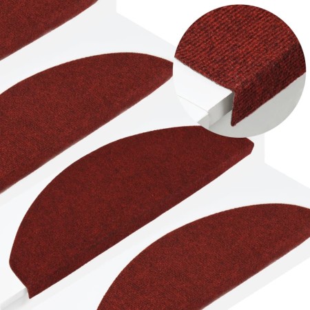 Tappetini Autoadesivi per Scale 15 pz 65x22,5x3,5 cm Rossi