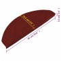 Tappetini Autoadesivi per Scale 15 pz 65x22,5x3,5 cm Rossi