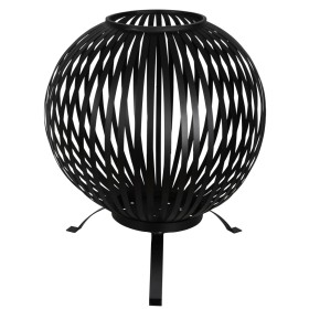 Esschert Design Braciere a Sfera in Acciaio al Carbonio Nero FF400