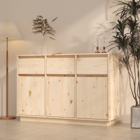 Credenza 110x34x75 cm in Legno Massello di Pino