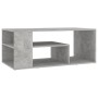 Tavolino Salotto Grigio Cemento 100x50x40 cm Legno Multistrato