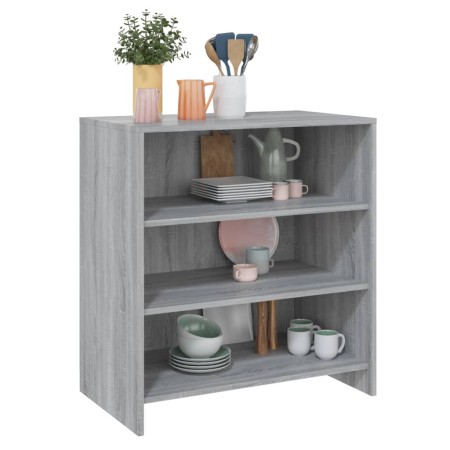 Credenza Grigio Sonoma 70x40,5x75 cm in Truciolato