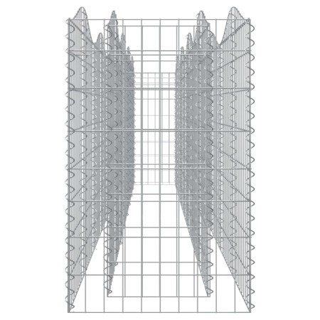 Gabbione ad Arco con Letto Rialzato 400x50x100 cm Ferro Zincato