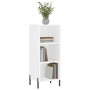 Credenza Bianca 34,5x32,5x90 cm in Legno Multistrato