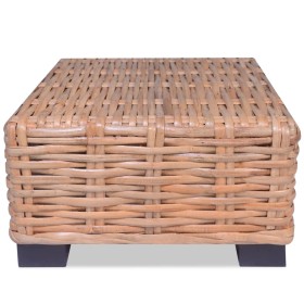 Tavolino da Salotto in Rattan Naturale 45x45x30 cm