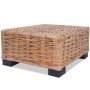 Tavolino da Salotto in Rattan Naturale 45x45x30 cm