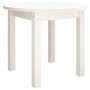 Tavolino da Salotto Bianco Ø 55x45 cm in Legno Massello di Pino