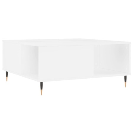 Tavolino da Salotto Bianco 80x80x36,5 cm in Legno Multistrato