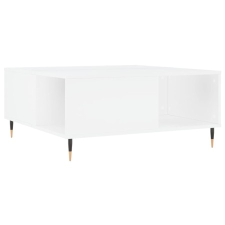 Tavolino da Salotto Bianco 80x80x36,5 cm in Legno Multistrato