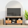 Mobile TV 100x33x46cm Legno Massello Acacia e Legno Multistrato