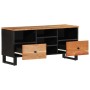 Mobile TV 100x33x46cm Legno Massello Acacia e Legno Multistrato