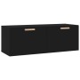 Mobile Pensile Nero 100x36,5x35 cm Legno Multistrato