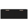Mobile Pensile Nero 100x36,5x35 cm Legno Multistrato