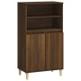 Credenza Rovere Marrone 60x36x110 cm in Legno Multistrato