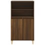 Credenza Rovere Marrone 60x36x110 cm in Legno Multistrato