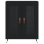 Credenza Nera 69,5x34x90 cm in Legno Multistrato