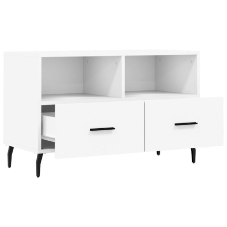 Mobile Porta TV Bianco 80x36x50 cm in Legno Multistrato