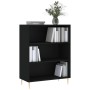 Libreria Nera 69,5x32,5x90 cm in Legno Multistrato