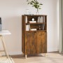 Credenza Rovere Fumo 60x36x110 cm in Legno Multistrato