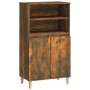 Credenza Rovere Fumo 60x36x110 cm in Legno Multistrato