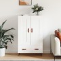 Credenza Bianco Lucido 69,5x31x115 cm in Legno Multistrato