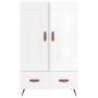 Credenza Bianco Lucido 69,5x31x115 cm in Legno Multistrato