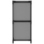 Armadietto con 4 Cesti in Tessuto Grigio 63x30x71 cm Acciaio