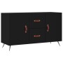 Credenza Nera 100x36x60 cm in Legno Multistrato