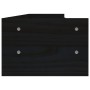 Supporto per Monitor Nero 100x24x16cm in Legno Massello di Pino