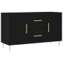 Credenza Nera 100x36x60 cm in Legno Multistrato