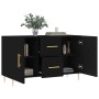 Credenza Nera 100x36x60 cm in Legno Multistrato