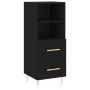 Credenza Nero 34,5x34x90 cm in Legno Multistrato