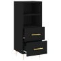 Credenza Nero 34,5x34x90 cm in Legno Multistrato