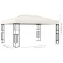 Gazebo 3x4 m Crema in Tessuto