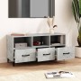 Mobile Porta TV Grigio Cemento 102x35x50 cm Legno Multistrato