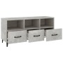 Mobile Porta TV Grigio Cemento 102x35x50 cm Legno Multistrato