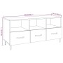 Mobile Porta TV Grigio Cemento 102x35x50 cm Legno Multistrato